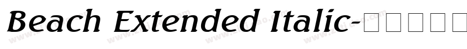 Beach Extended Italic字体转换